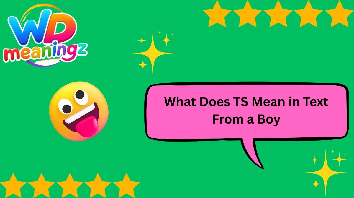 What Does TS Mean in Text From a Boy